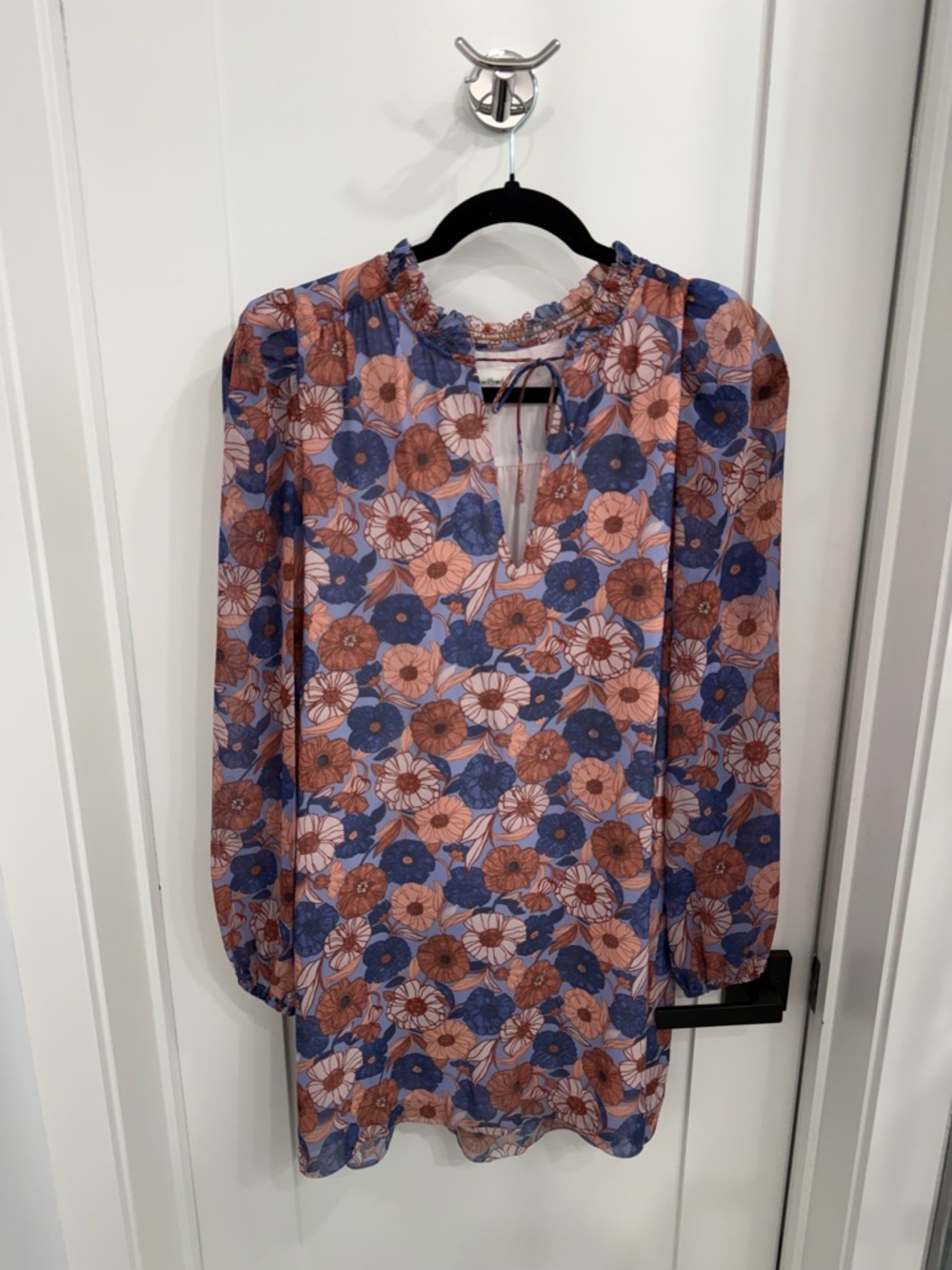 Wilfred Blue and Rust Floral dress